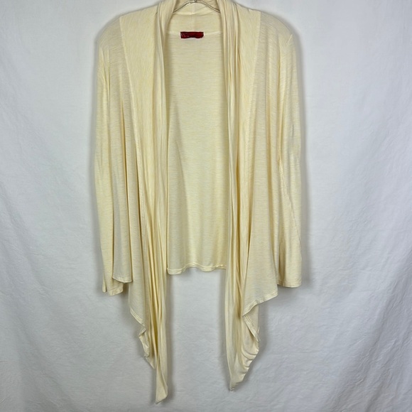 Hourglass Lilly drape open front cream cardigan, size XS - Picture 1 of 7